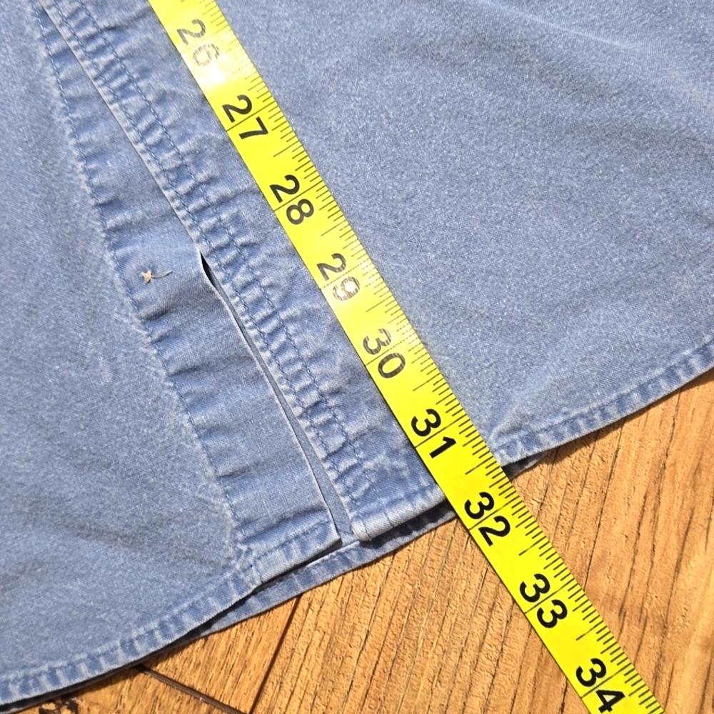 L.L. Bean Blue Casual Button Down Shirt Relaxed Fit - Picture 6 of 9